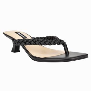 Nine West Meka Thong Sandalen Met Hak Zwart Nederland | LYT-693745